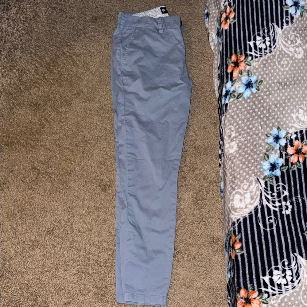 Gray Chino Khakis with Straight Leg Cut